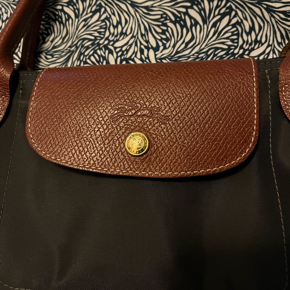 Longchamp Large Le Pliage Tote in Charcoal Gray